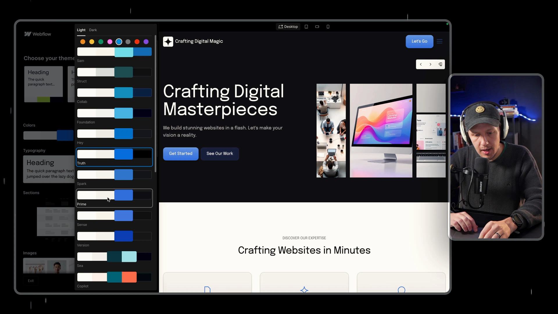 Webflow AI Site Builder: My HueSync First Look