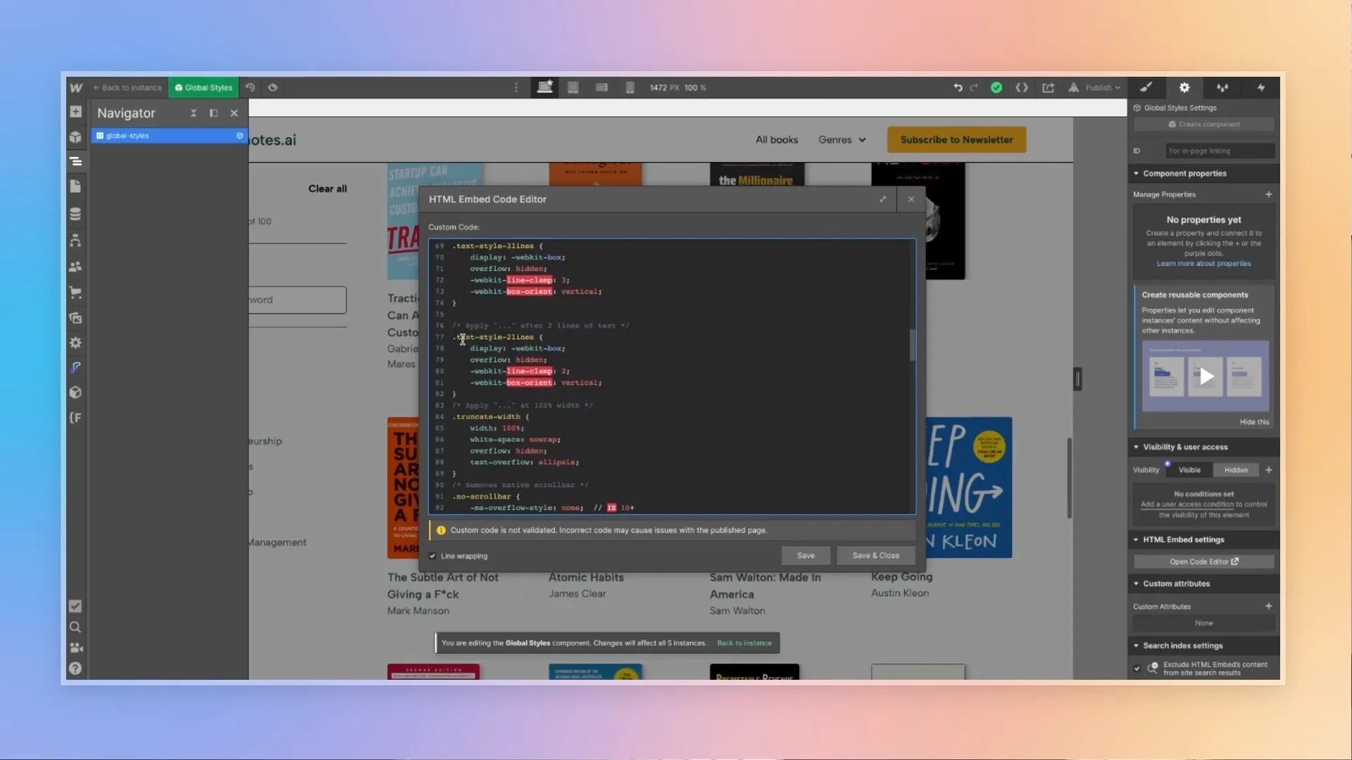 How To Use "Line Clamping" in Webflow