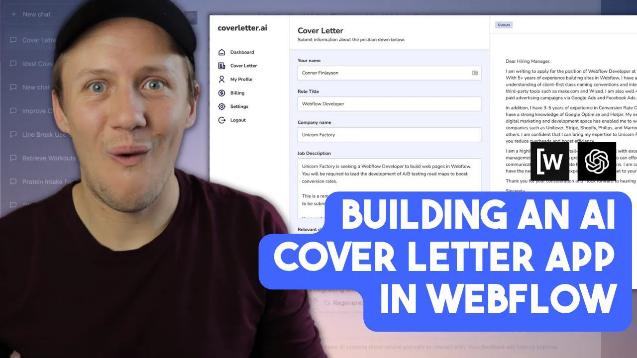 Building a Cover Letter Generator with Wized: Project Flow and API Example