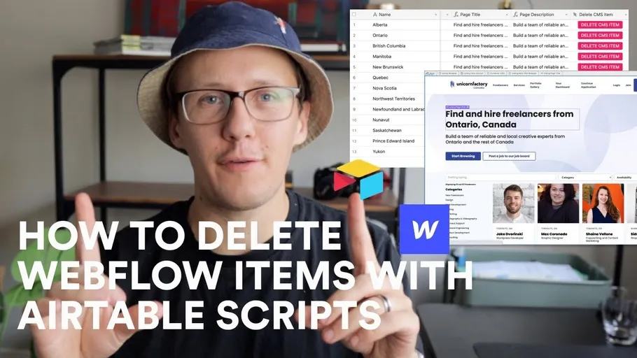 How To Delete Webflow CMS Items via Airtable Scripts